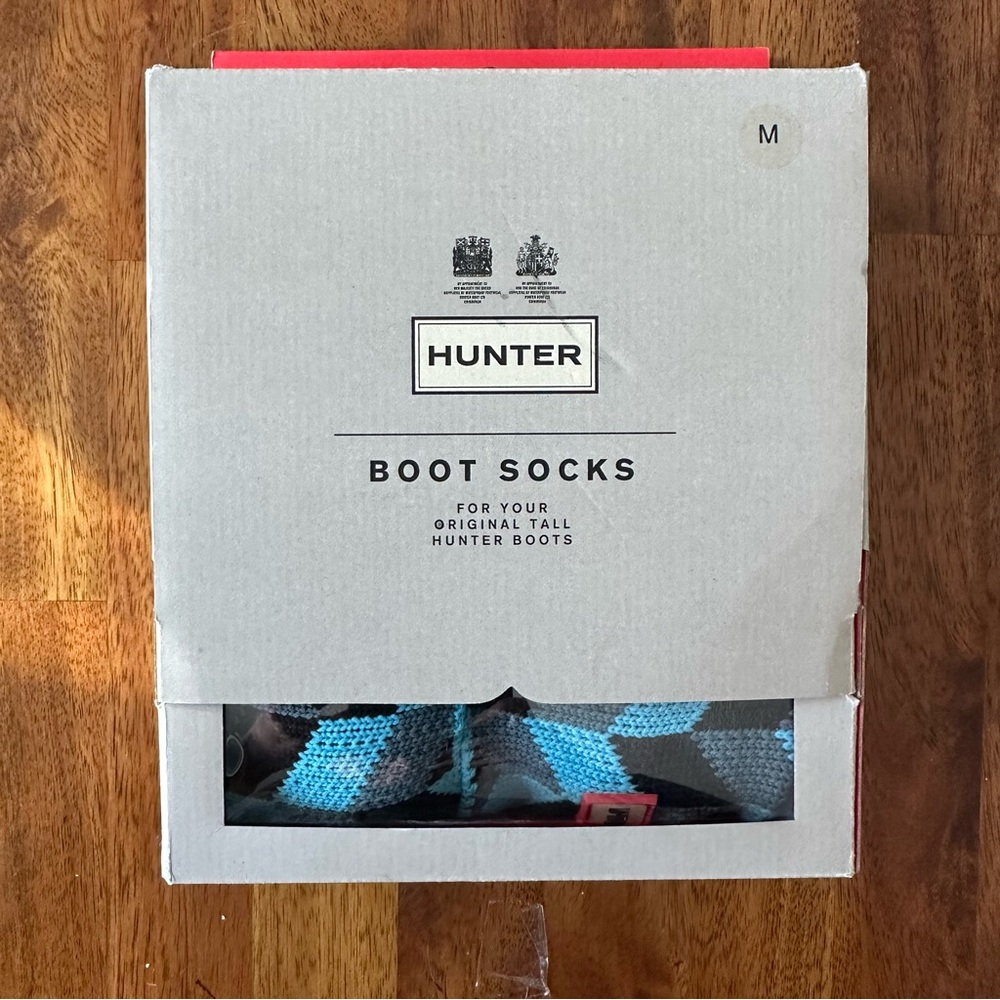 Hunter Original Tall Boot Socks Blue NWT Size Medium